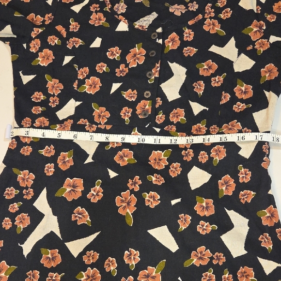 RVCA Black Floral Mini Dress Size Small - Picture 9 of 12